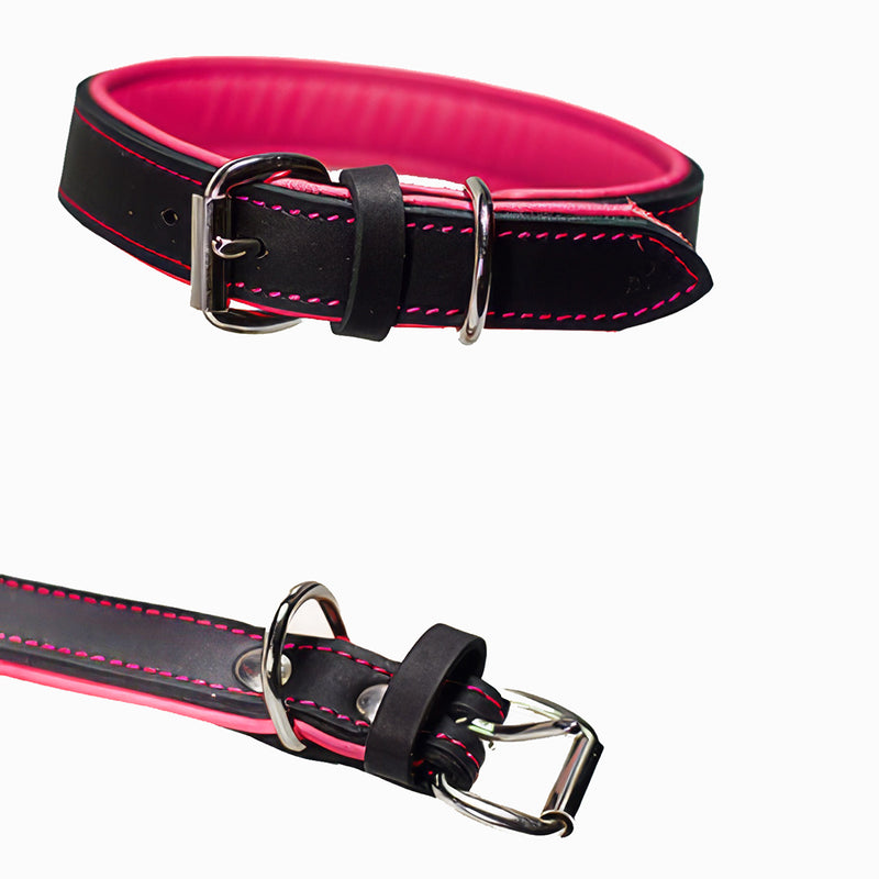 Lederhalsband, 30 mm, pink FRABO